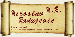 Miroslav Radujević vizit kartica